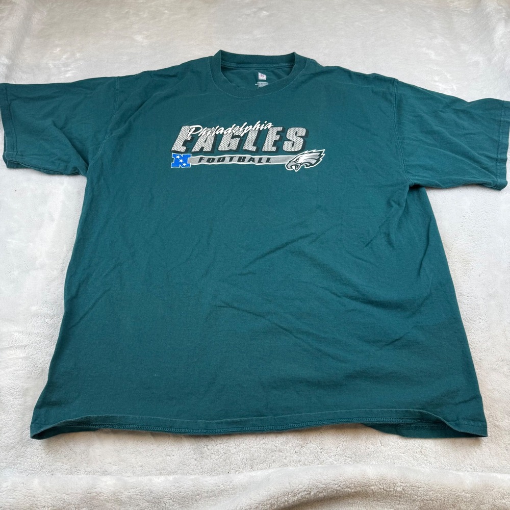 Philadelphia Eagles NFL Football T Shirt Mens‎ 2XL Green Graphic Tee